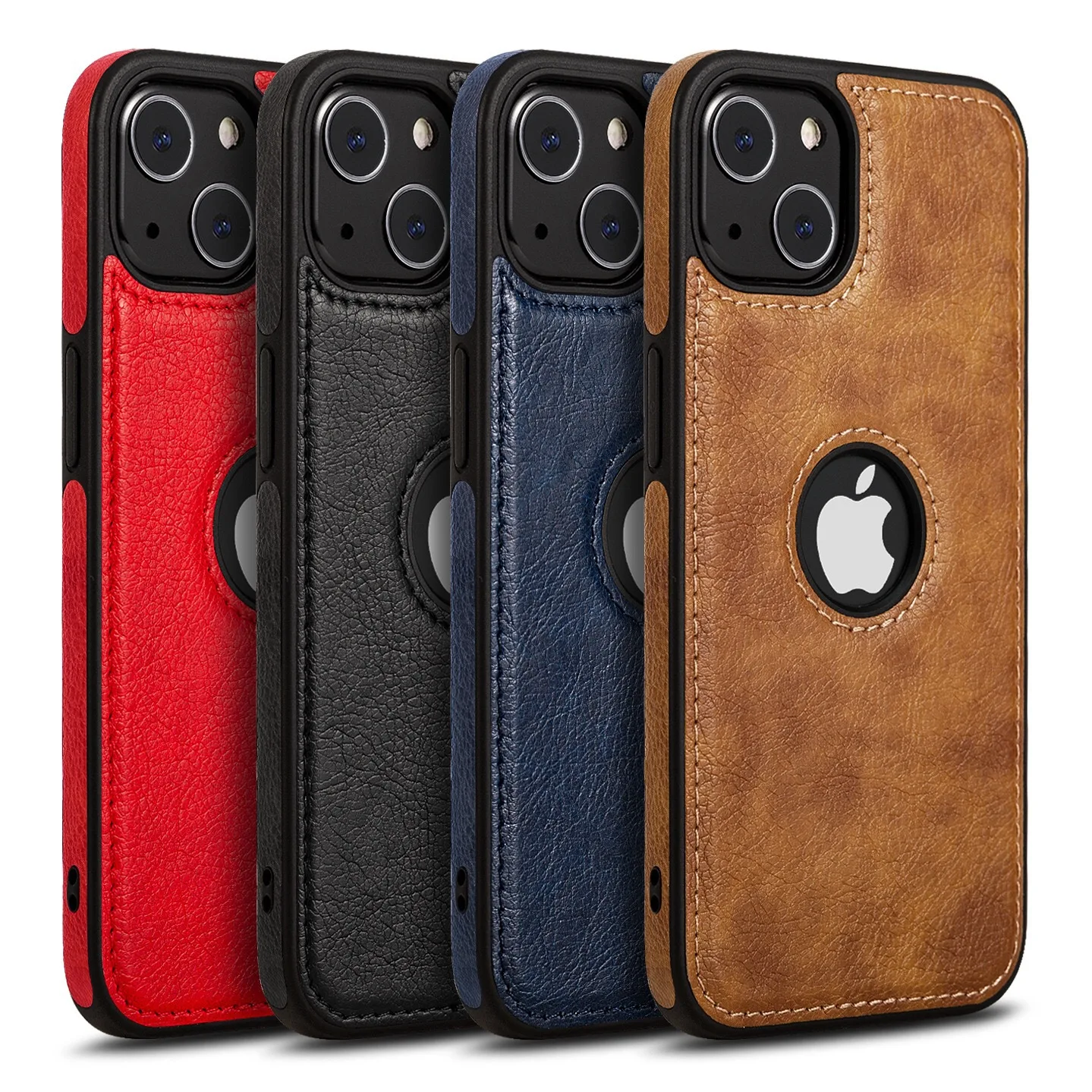 Ultra Thin Slim Leather Phone Case For iPhone 13 Pro Max 12 11 Pro Max XR X 7 8 Plus Shockproof Bumper Soft Business Back Cover case iphone 12 pro max