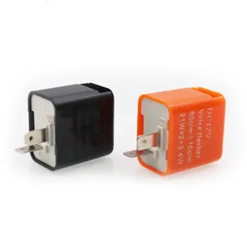 

1 PC 12V 2 Pin Motorcycle Blinker Adjustable LED Flasher Relay Turn Signal Indicator Hyper Flashing