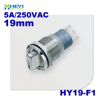 

Stainless HY19-F1 knob metal button 1NO 1NC/2NO 2NC 2 position/3position waterproof push button with pin