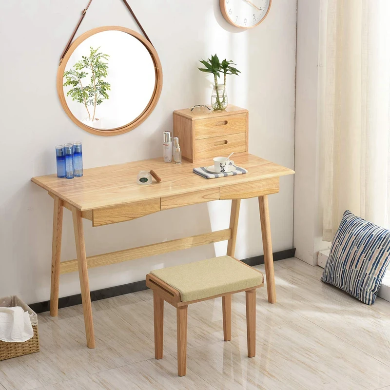  Hanging Round Wall Mirror in Bathroom & Bedroom - Solid Bamboo Frame & Adjustable Leather Strap Pro