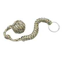 Наружная защита обезьяна брелок в виде кулака Паракорд со стальным шаром для выживания и самозащиты сломанные окна ключ