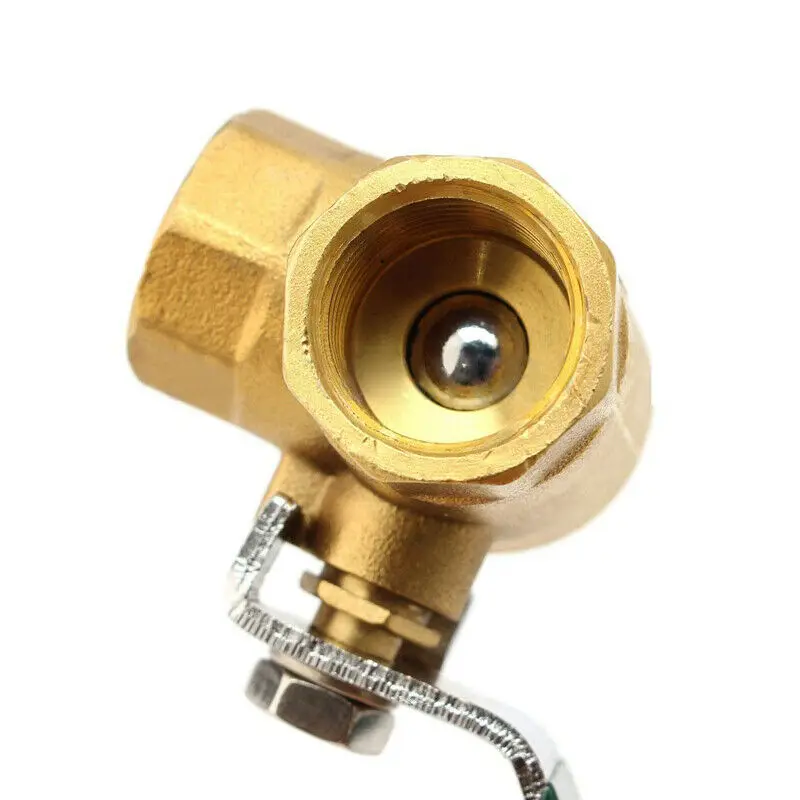 Новый 1/4 'Ɖ/8'' 1/2 'Ɖ/4 ''Brass шаровой клапан с фиксированным 3 Way полный L/T