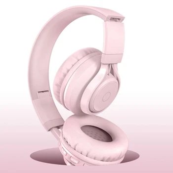 LED Glowing Wireless Bluetooth Headphones Pink Purple Gaming Headset with Microphone For Computer Smartphones Cute