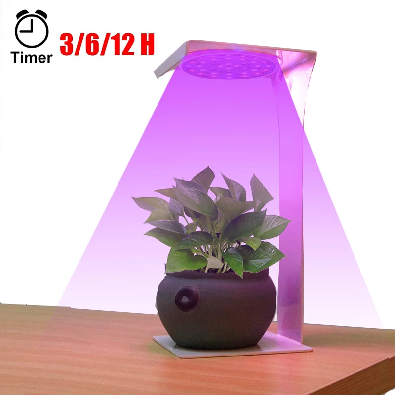 

Desk Plant Lamp LED Grow Light Lamp For Plants Healthy Care Full Spectrum With Timer For Indoor Succulents Flowers Office Plants