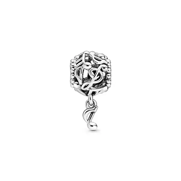 925 Sterling Silver Bead Charm Openwork Music Notes Fit Bracelet Bangle Women DIY Jewelry | Украшения и аксессуары