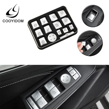 

COOYIDOM W204 gla cla glk gle a B E Class W212 Car Window Glasses Lift Button Cover Switch Stickers trimfor mercedes For Benz