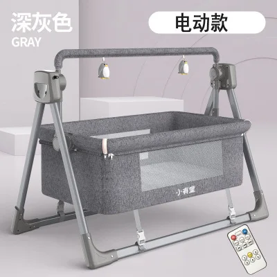 US $189.00 2021 Baby Intelligent Electric Cradle Rocker Multifunctional Newborn Intelligent Rocking Chair Send Storage Bag and Mosquito Net