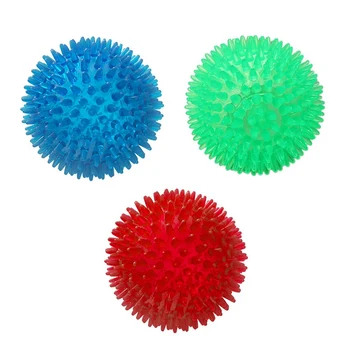 

TPR Pet Dog Ball Squeak Dog Toys For Golden Retriever Large Dogs Spiked Ball Super Elastic Sound Chew Tooth Cleaning Puppy Toy