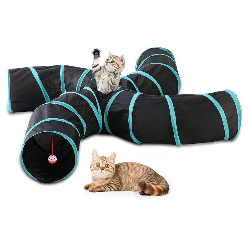 2/3/4/5 Way туннель для кошек складная игрушка домашних животных котенок с отверстием