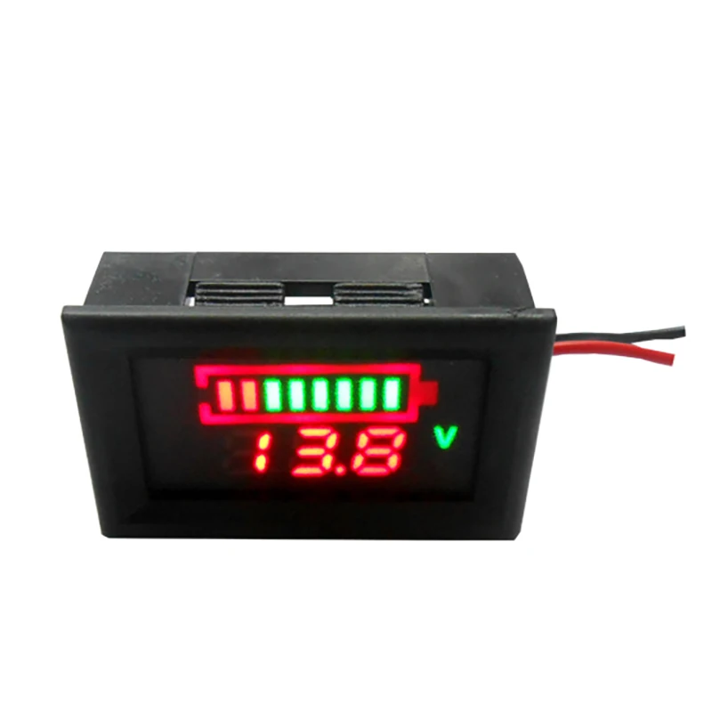 12 В автомобильный свинцово-кислотный индикатор уровня заряда батареи тестер литиевая измеритель емкости аккумулятора светодиодный тестер Вольтметр двойной дисплей