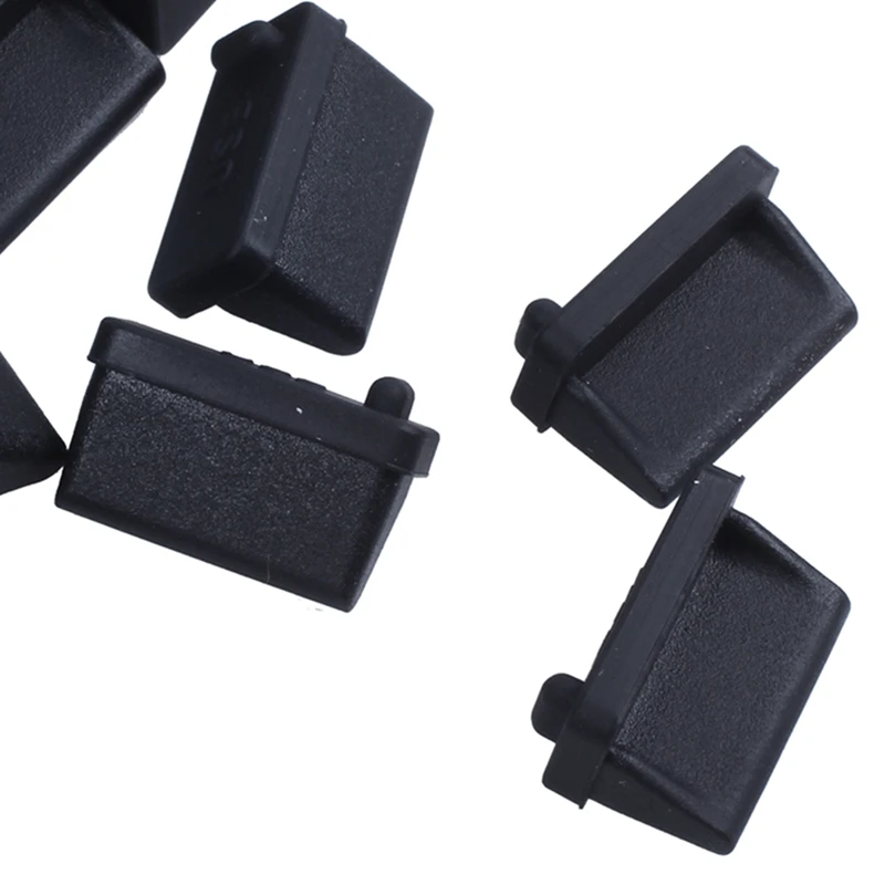 10 шт силиконовый usb-порт штекер Пылезащитная пробка Защитная крышка черный#8