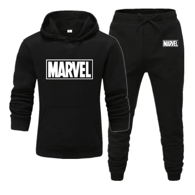 

Tracksuit Men Sets Spring Autumn Hooded Sweatshirt Casual Set Men's Sportsuit Jacket+Pants Male 2020 Brand Sportswear Clothing