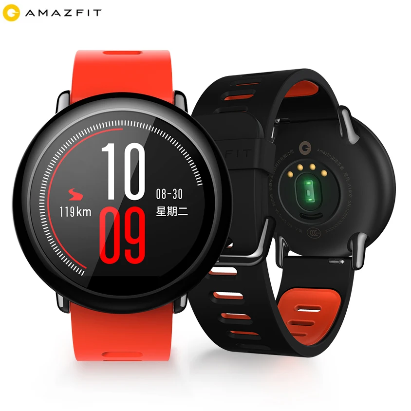 Умные часы Huami Amazfit PACE gps для бега, фитнес-трекер, 5 дней работы от батареи, мониторинг сердечного ритма и сна, воспроизведение музыки, Смарт-часы