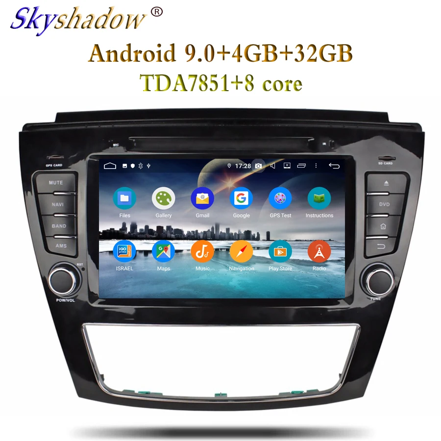 Top TDA7851 IPS Android 9.0 For JAC S5 4GB RAM + 32G Octa core Car DVD Player GPS Glonass Map RDS tape Radio wifi 4G Bluetooth 4.2 3