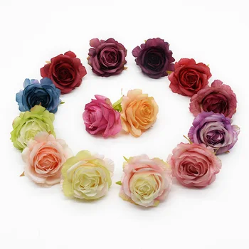 

100 Pieces Artificial flowers Girl headdress Wrist flower Home decoration accessories Wedding Diy scrapbook New house decoration