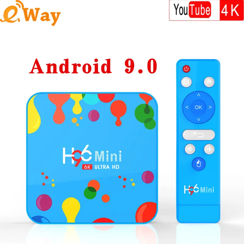 H96 Мини Allwinner H6 9,0 Android tv Box 4 Гб ram 32 Гб 128 ГБ H.265 медиаплеер 6K 3D 5G Wifi Google Play set top box H96Mini