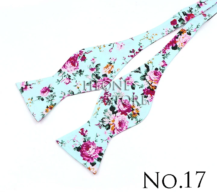 Modische verstellbare Fliege für Herren, selbstgebundene Fliege, 100 % Baumwolle, Vintage-Stil, Blumenmuster, Schmetterling, für Männer, klassisches Hochzeitsgeschenk – Detail 18