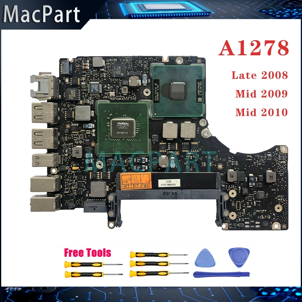 Original testado a1278 placa-mãe para macbook pro 13