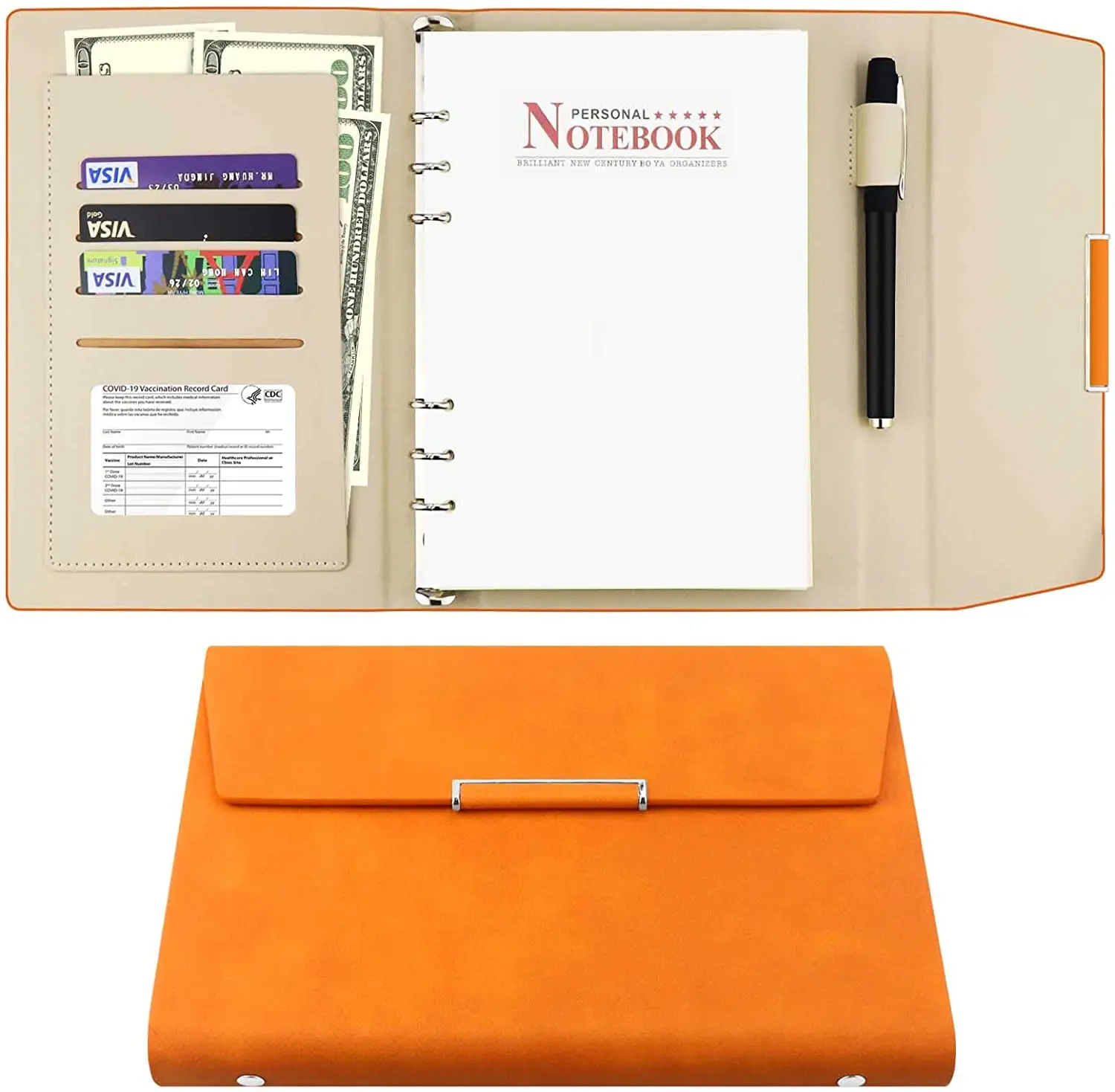 2021 New Binder Notebook Pu Leather Bible Notepad Folder A5 B5 Diary Weekly Planner Agenda