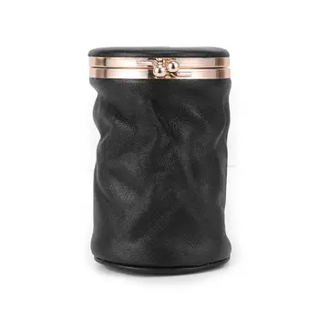 

Women Foldable Small Makeup Cosmetic Bag with Mirror Cylinder Mini Lipstick Case L9BE