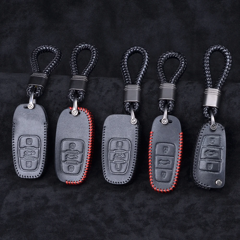 Leather Car Key Case Key Cover For For Audi A1 A3 A4 A5 A6 A7 A8