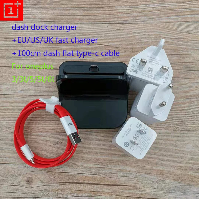 

Original Charging Cradle Type C Dash Dock Charger 5V 4A Dash Wall Charger Type-C Cable For One plus Six Three Five 1+ 6T 5T 5 3T