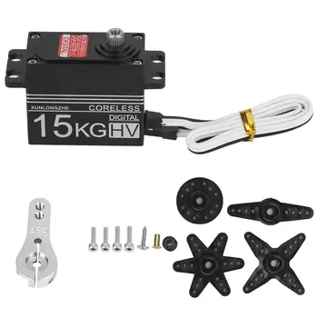 

15kg RC Digital Full Metal Gear Servo 60 degree continuous controllable rotation For RC Robots Crawler Model Car