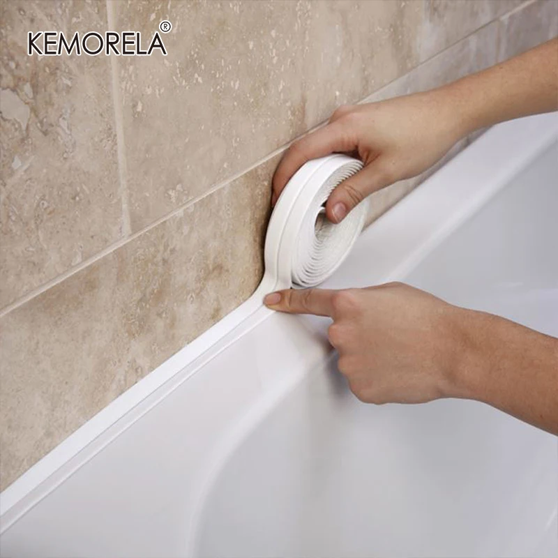 3.2m Bathroom Shower Sink Bath Sealing Strip Tape PVC Caulk Self Adhesive Waterproof Wall Sticker For Kitchen |
