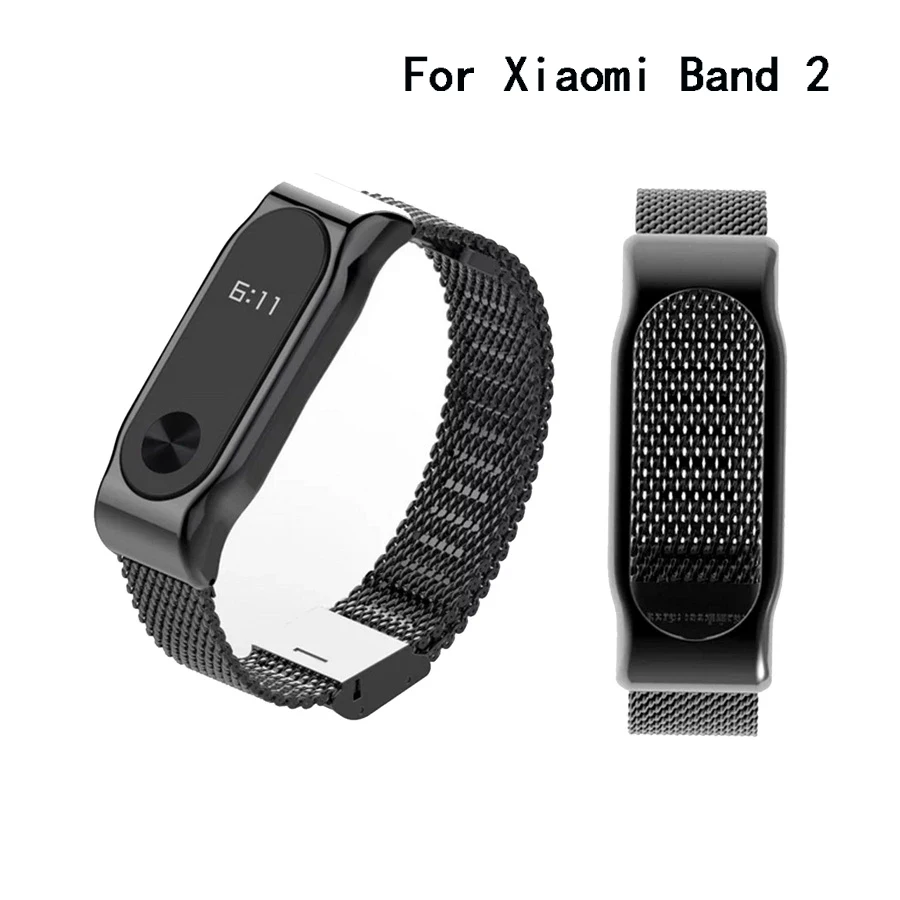 

Metal Strap For Xiaomi Mi Band 2 Band Screwless Stainless Steel Wristbands for Mi Band 2 Strap Bracelet Miband 2