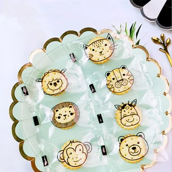 

100 Pcs Cartoon Animals Package Button Biscuit Packaging Bag Machine Sealing Bag Cookie Snack Cute Candy Creative Sugar Bags