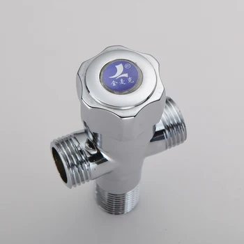 

1pc Brass valve two outlet for faucet multifunctional double head double water triangle valve toilet double water valve