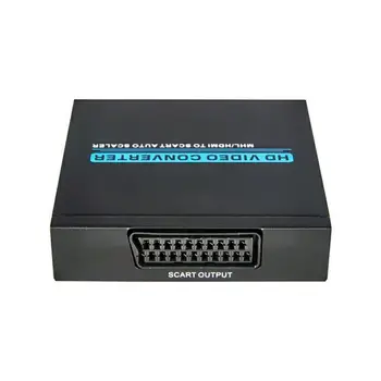 

T-616 HDMI TO SCART Converter HDMI Converter HD Video Converter MHL/HDMI To Scart Auto Scaler EU/US/UK/AU Power Plug Adapter