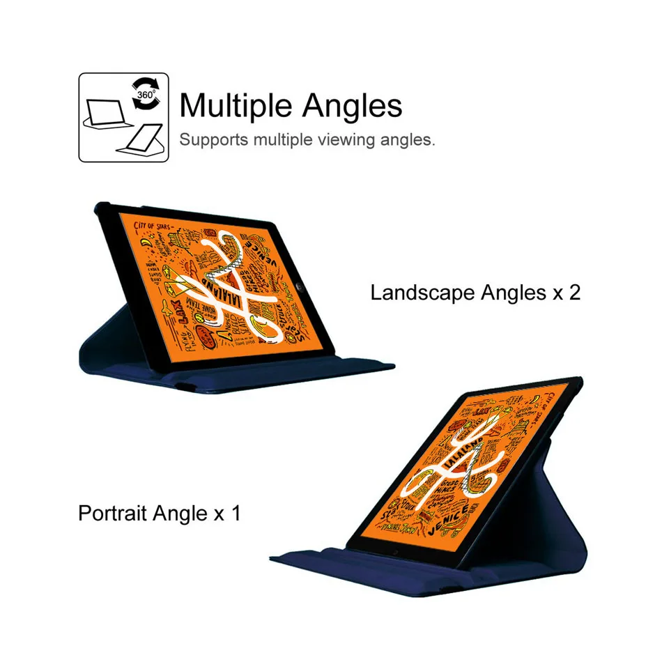 360 Degree Rotating Pu Case for Ipad Mini 5 4 Case Smart Cover Auto Sleep Flip Stand For Ipad Mini 4 5 Case Leather (13)