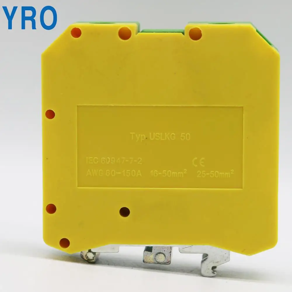 

Din Rail Terminal Block USLKG-50N Connector Return Pull Type Spring Connection Screwless Copper Conductor