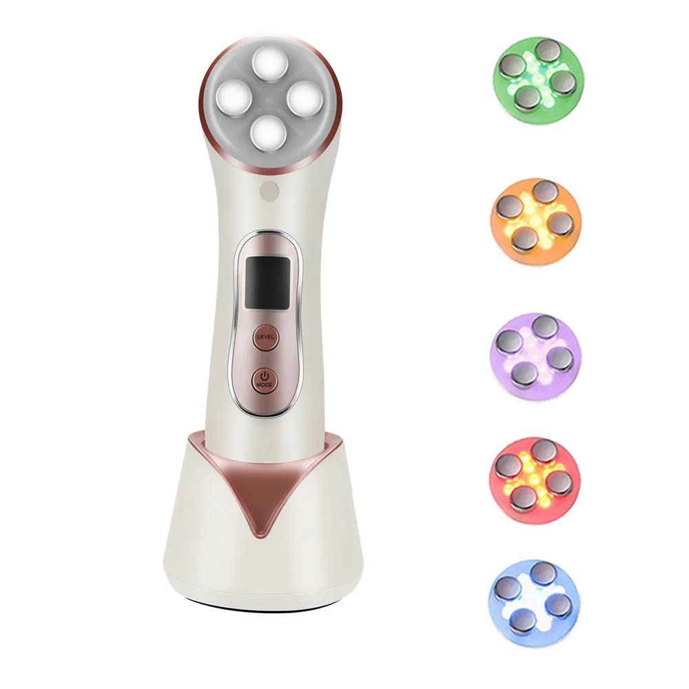 MISMON 306C Beauty Machine 5 IN 1 RF EMS LED Mesotherapy Skin Care Tool Facial Photon Rejuvenation Anti-aging Lift Face Massager