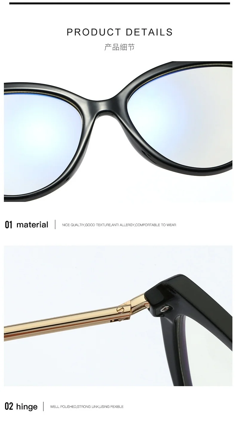 blue light blocking reading glasses COHK New Sexy Cat Eye Finished Myopia Glasses Women Anti Blue Light Shortsighted Eyeglasses Prescriptio Optical Spectacles Frame blue light glasses kmart