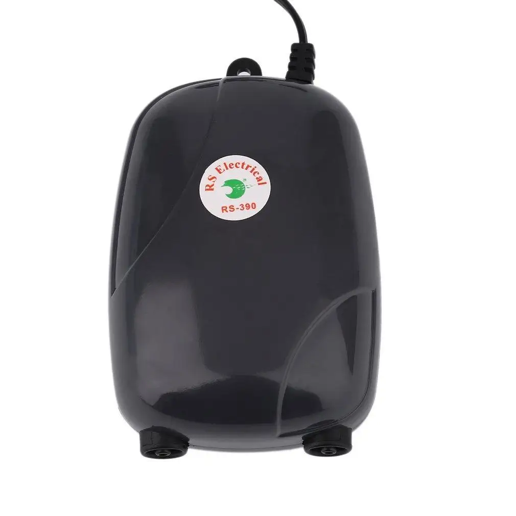 Два выхода воздушный насос 120 галл аквариум 48GPH 220V GS@ B