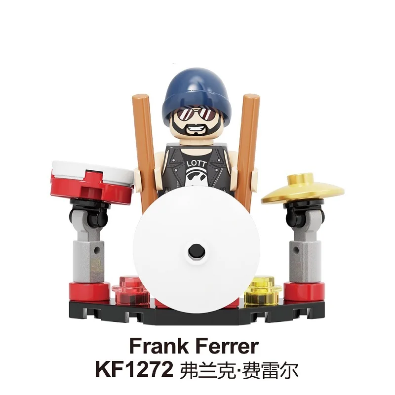 KF1272 Without Box Строительные блоки рок-группа guns N' Roses Axl Rose Slash DJ Ashba Tommee Stinson Frank Ferrer фигурки подарок для детей игрушки KF6105 - Цвет: KF1272 Without Box