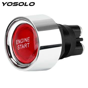 

YOSOLO 12V DC Engine Start Starter Switch Racing Momentary Reset Universal Illuminated Push Button Car Auto Switch