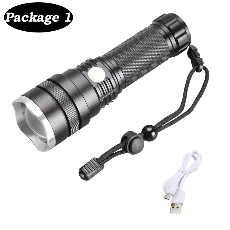 NO Battery P50 Zoomable Flash светильник с аккумулятором 18650+ зарядное устройство 800 люмен супер яркий фонарь светильник Zoomable для аварийной вспышки светильник - Испускаемый цвет: NO Battery