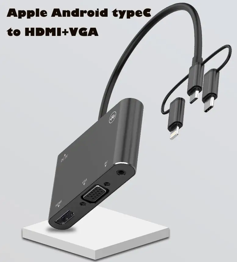 USB C HDMI кабель type C к HDMI VGA адаптер USB-C HDMI конвертер type-C USB C адаптер для Apple Android ноутбук huawei P30 Pro