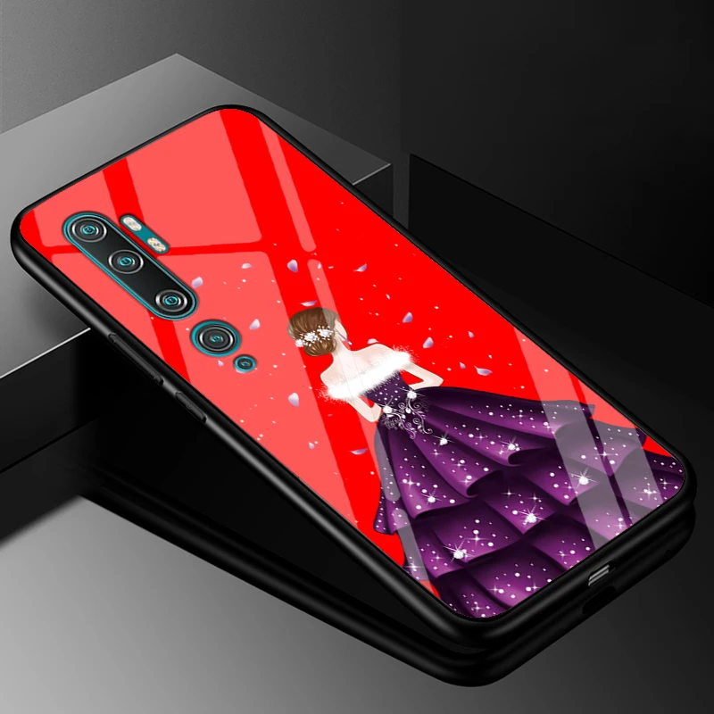 37 Для Xiaomi mi CC9 Pro Чехол PC Пластиковый стеклянный чехол для телефона черный ТПУ бампер чехол для Xiaomi mi CC9 Pro CC9Pro чехол mi cc9 Pro 6,47" - Цвет: 37