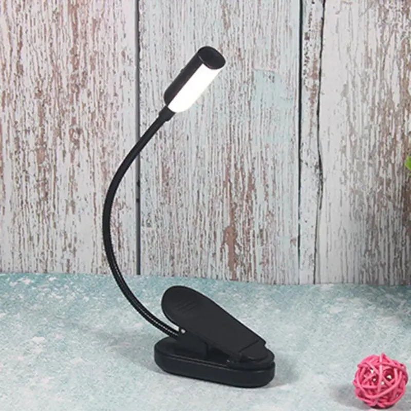 LED Clip Table Lamp USB Powered Manual Switch Students Child Bedroom Study