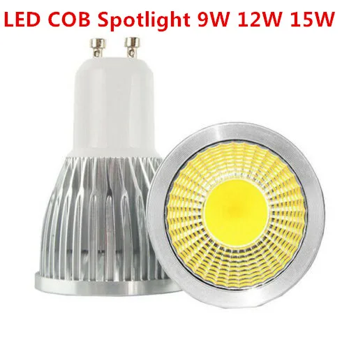 Super Bright GU10 Bulb Light Dimmable Led Ceiling light Warm/White 85-265V 9W 12W 15W GU10 COB LED lamp light GU10 led Spotlight ac220v adjust angle ip65 waterproof kitchen led downlight dimmable 7w 9w 12w 15w 18w bathroom rotate wall lamp ceiling light