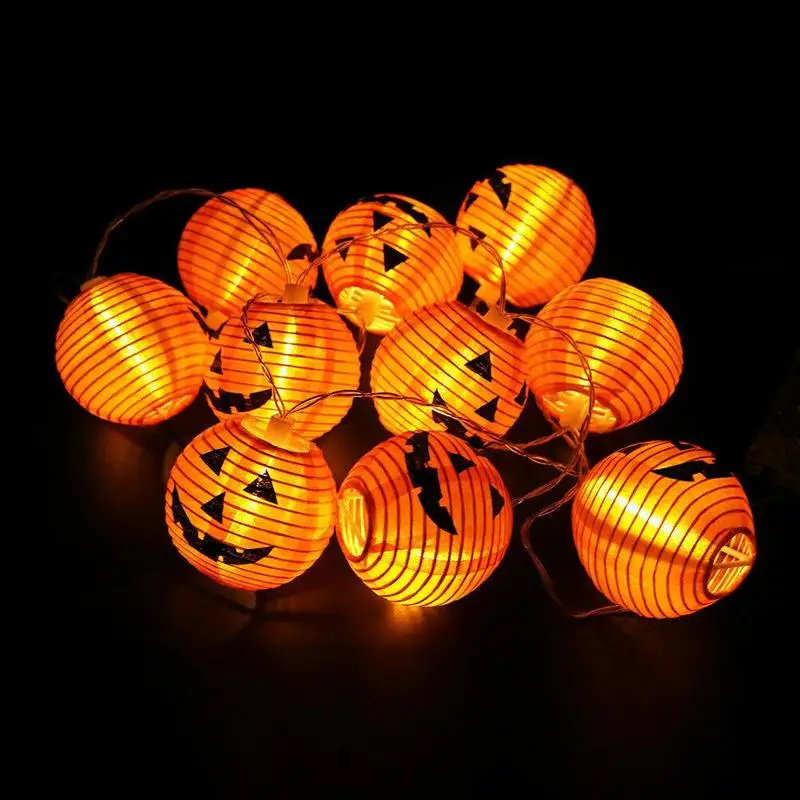 

Pumpkin 10 LED String Lights Halloween Decoration Lights (Warm White) 1.5m Rope Fairy Light Lamp Lantern Helloween Decoration