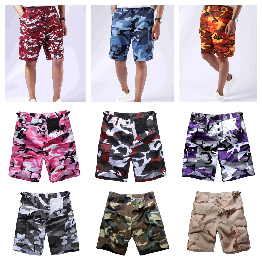 Mens Army Style Combat Military BDU Shorts Casual Work Camouflage Cargo Shorts Mens Army Style Combat Military BDU Shorts Casual Work Camouflage Cargo Shorts