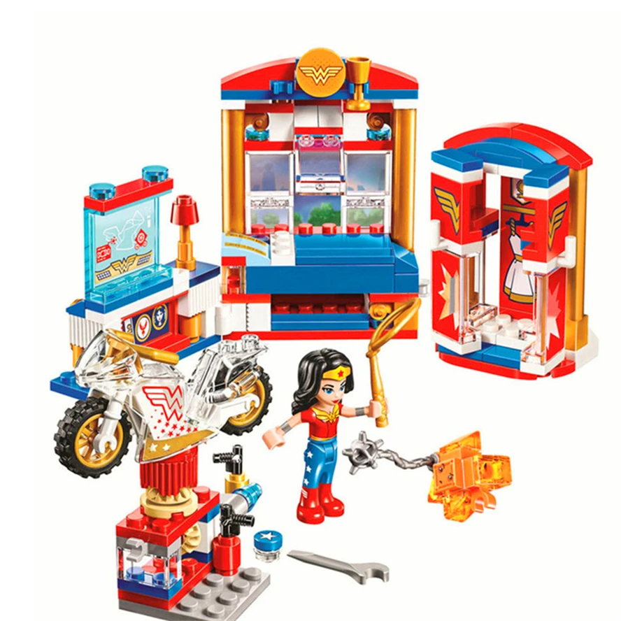 BELA 10616 Heros Wonder Woman Dorm Girl Строительные блоки Кирпич совместим 41235 Technic Playmobil игрушки для детей