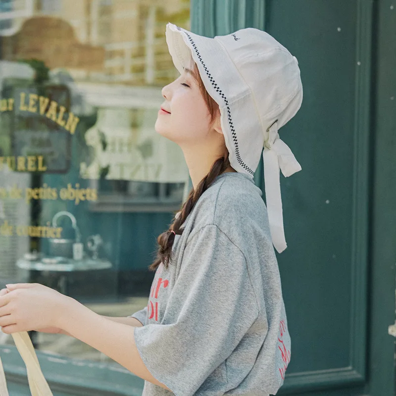 

Online Celebrity Bucket Hat Women's Korean-style Bucket Hat INS Japanese-style Summer College Style Sun-resistant Literature And