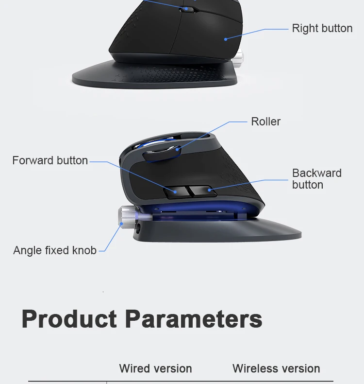 Delux M618X 2,4 ГГц Беспроводная+ Bluetooth 3,0/4,0 многомодовая перезаряжаемая эргономичная Вертикальная компьютерная USB игровая 6D мышь