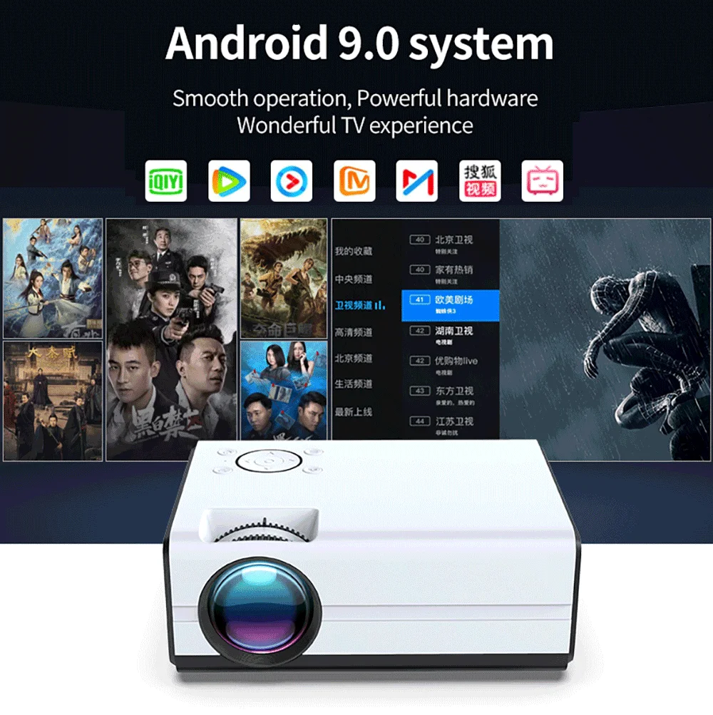 Wejoy Y5 Mini Projector 4K Home FHD Android Wifi Airplay Miracast Audio Screen Sharing Digital Projector LCD Beamer